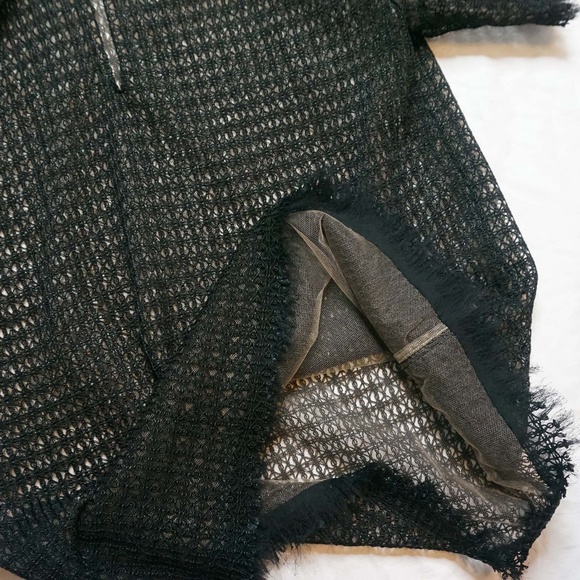 Alexander Wang | Lace T-shirt w.  Raw Edges Black - Picture 7 of 8